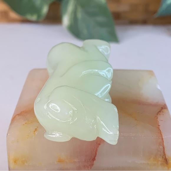 Chinese Jade Foo Dog Dragon Figurine Carved Mythical Beast Auspicious Animal 2.5 - Picture 13 of 16